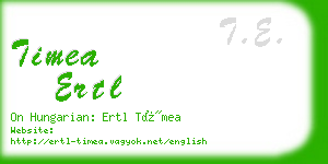 timea ertl business card